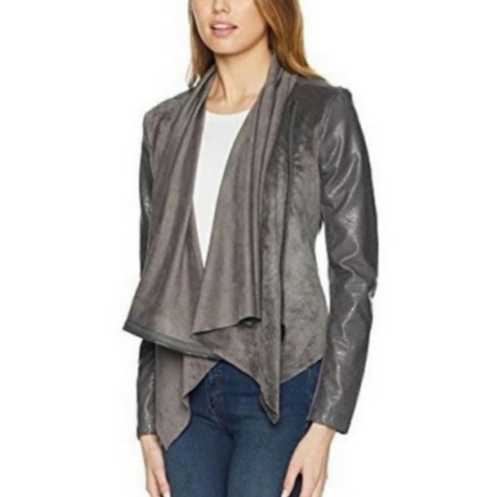 Blank NYC faux suede and faux leather jacket